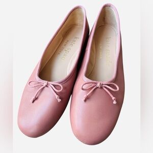 Kate Spade Blush Pink Leather Ballet Flats Size 9 Classic & Chic